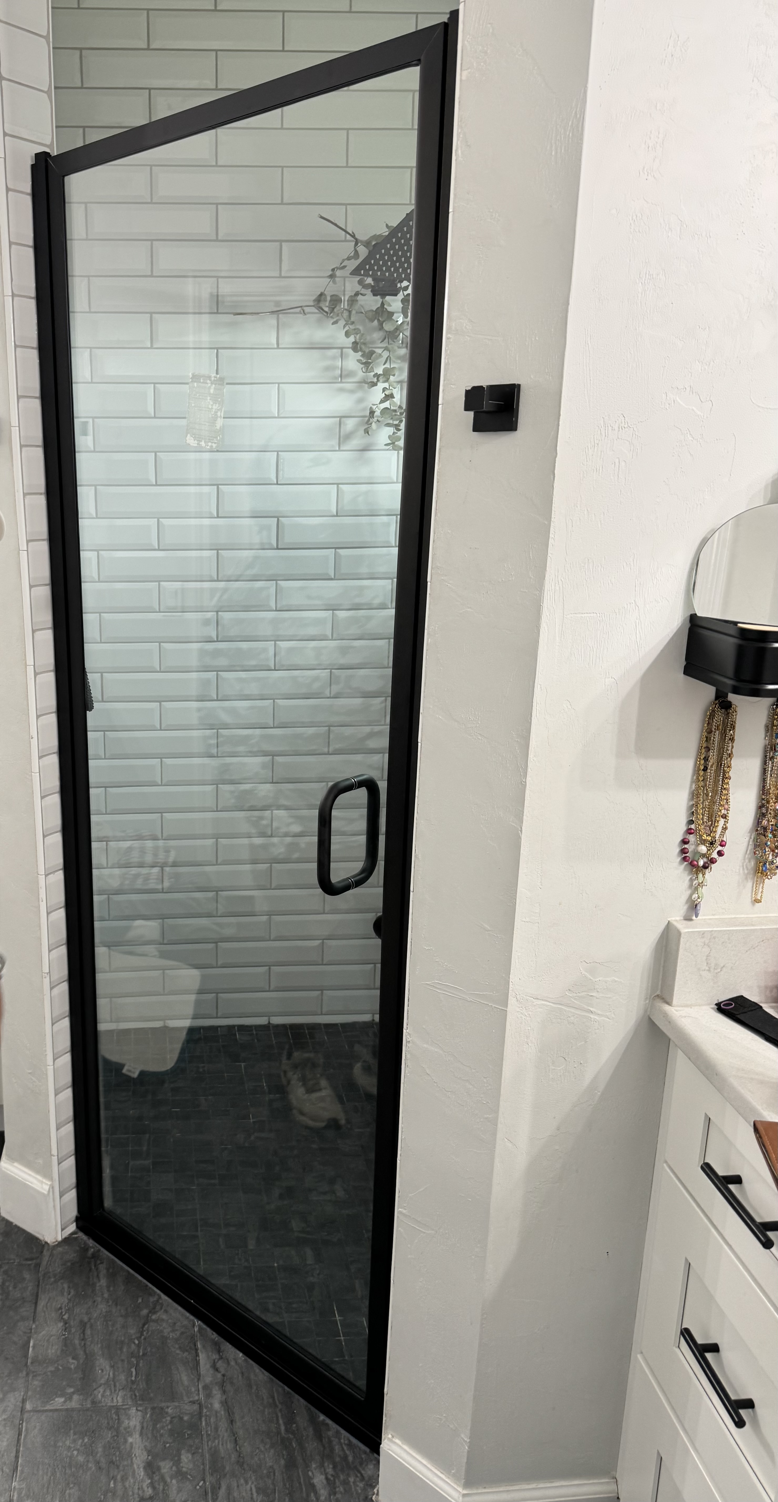 Light Glass Hinge Door